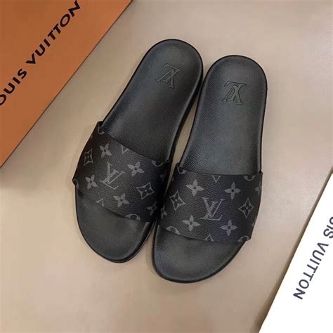 louis vuitton mens slide|Louis Vuitton men's slippers.